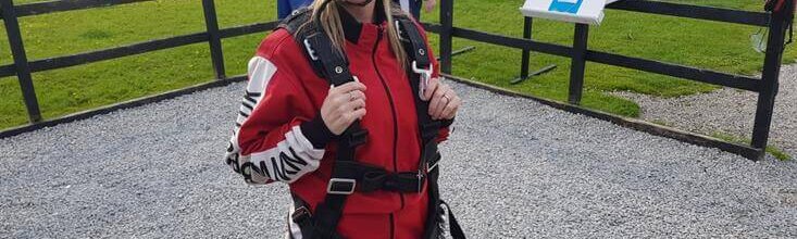 Linda skydives in memory of her dad Bobby, for CSUK