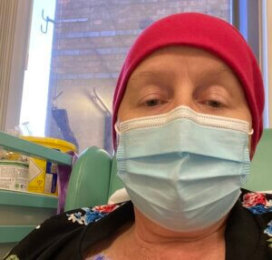 Julia during her cancer treatment