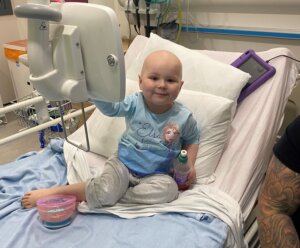 Heidi is being treated for cancer at The Royal Hospital for Children in Glasgow