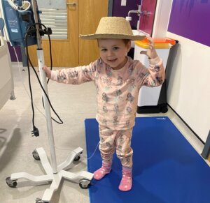 Heidi keeps smiling even during her hospital stays