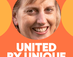 Woman's smiling face